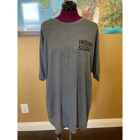 Indian Motorcycle Men’s Heathered Gray Indian Scout T-Shirt 2XL - Picture 2 of 5